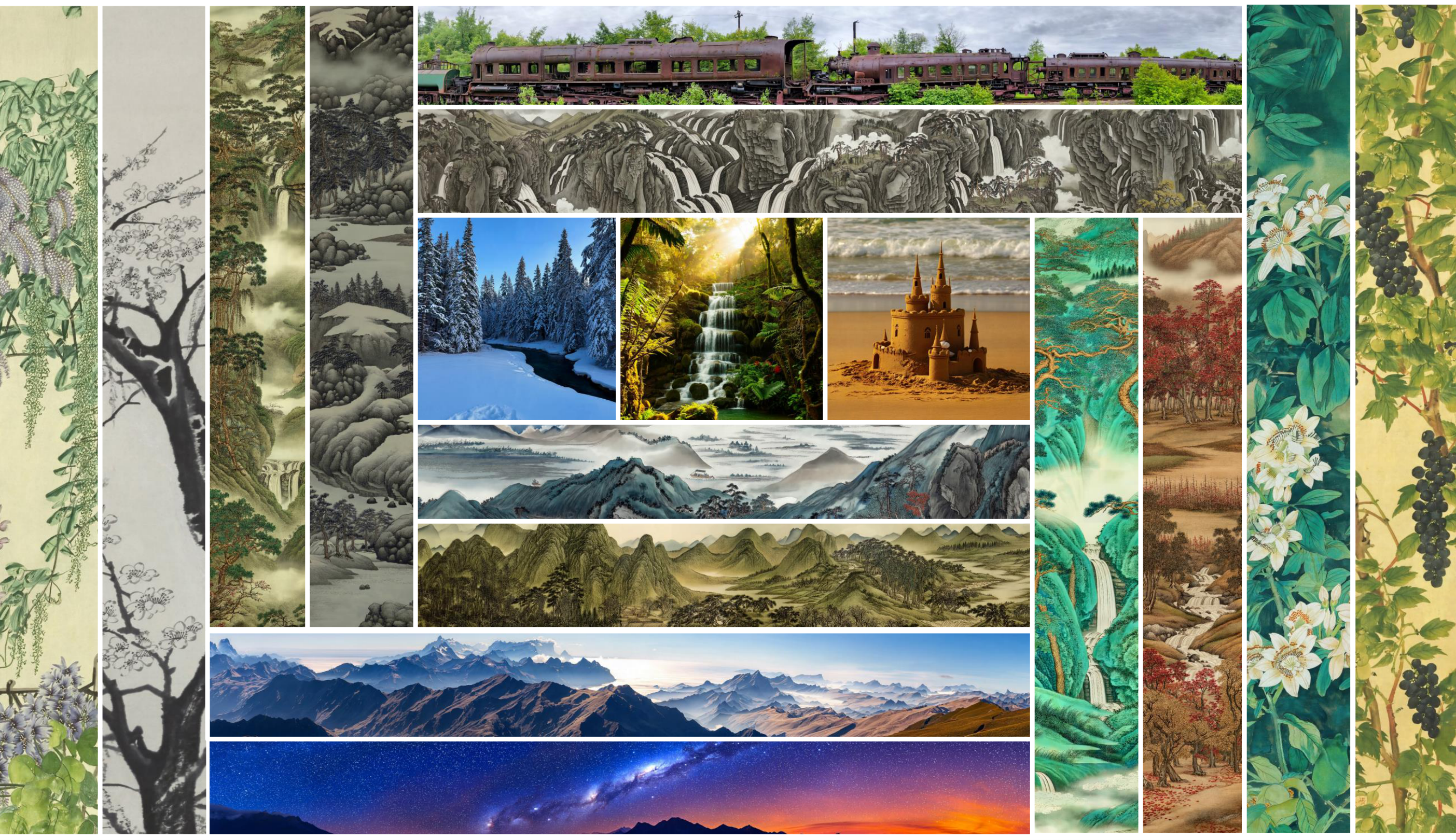 Fig.1 ScrollScape 32K生成效果展示